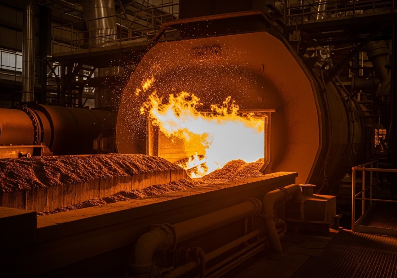 Biomass combustion plant