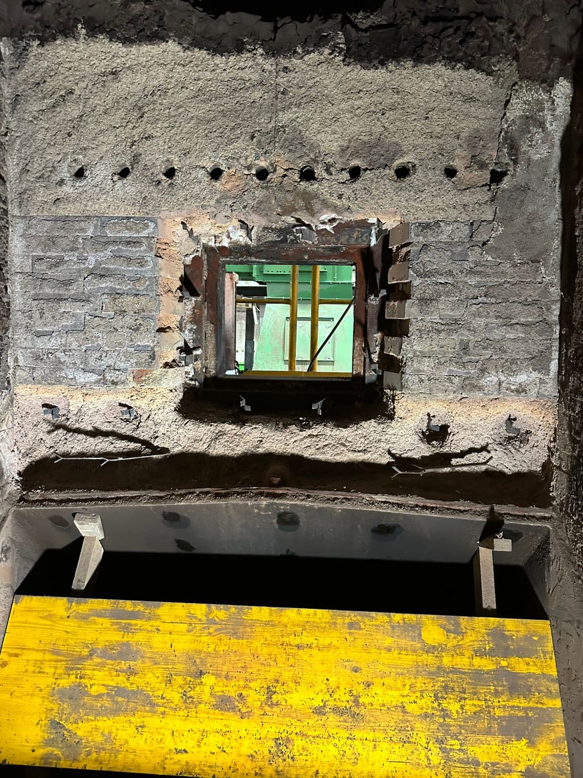 Door portal of an incineration plant after refurbishment