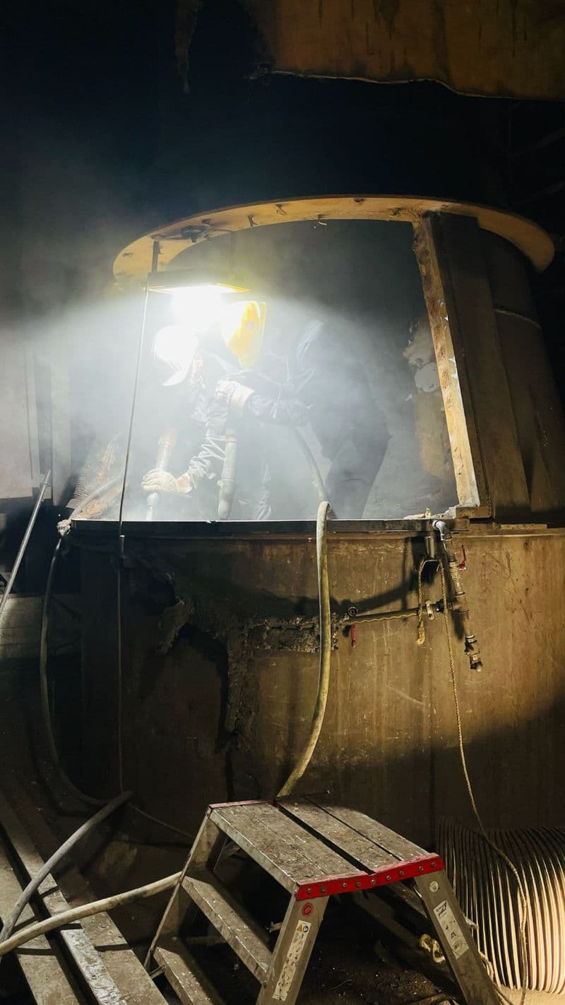Demolition work on a cupola furnace near Tuttlingen