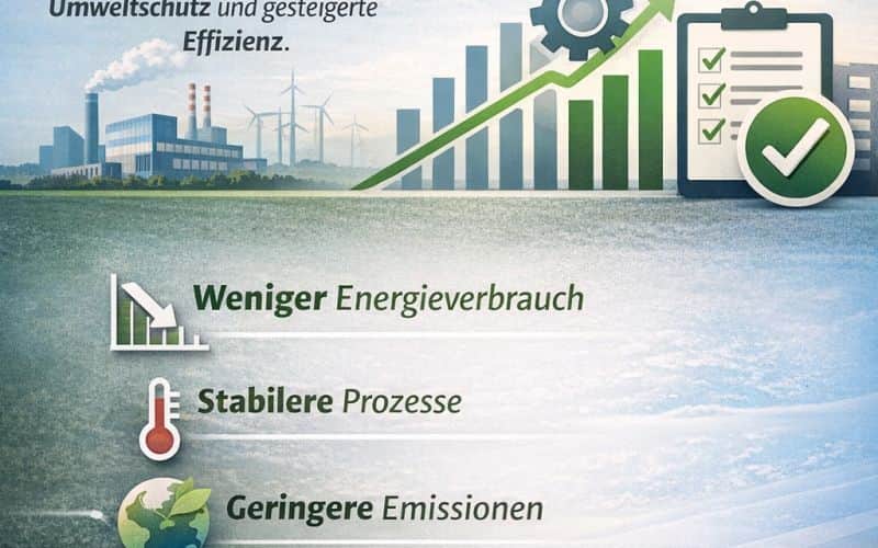 Industrieanlage in Deutschland mit modernem Umweltmanagement und Compliance-Zertifizierungen