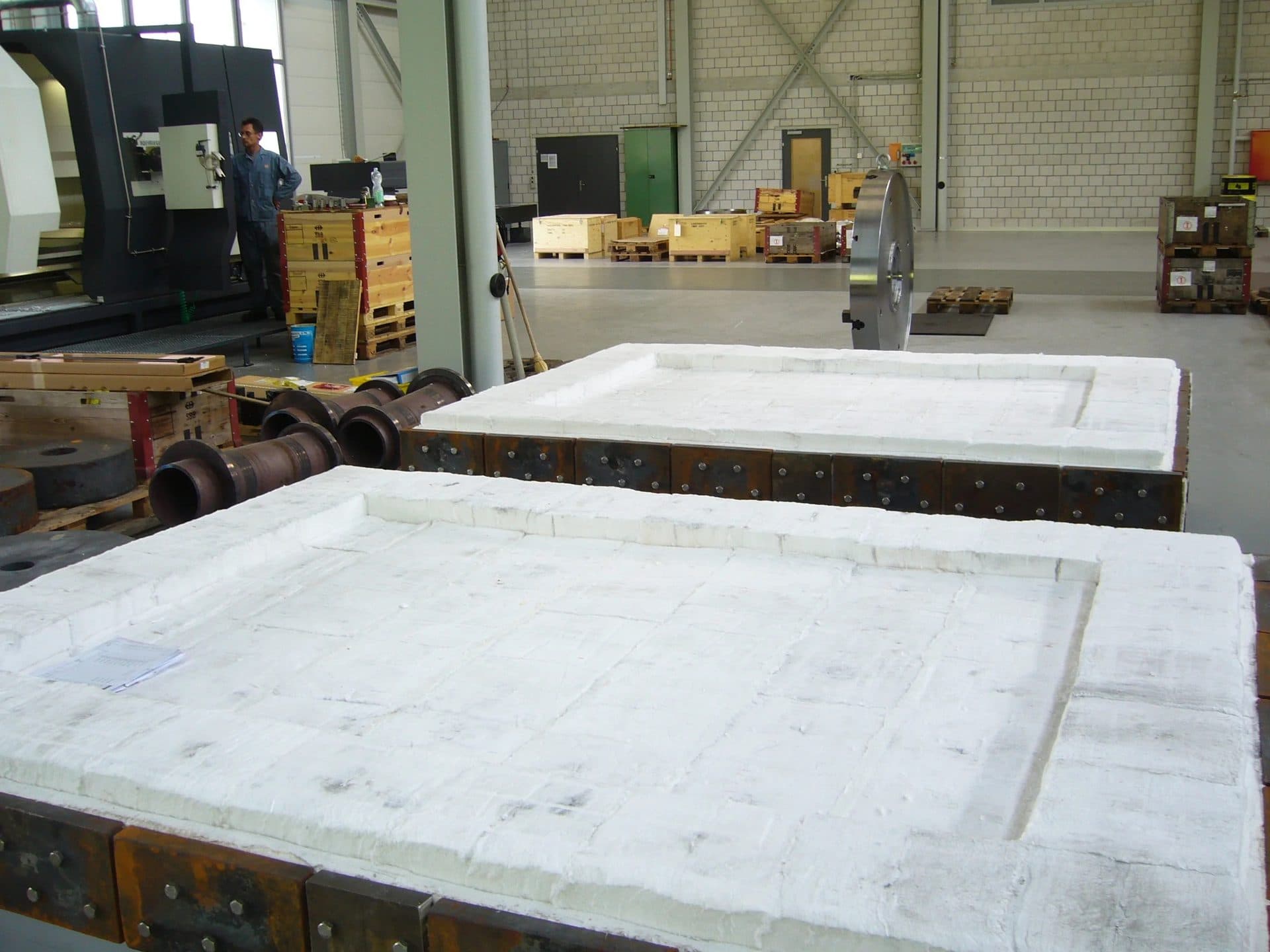 Ofendeckel mit keramischen Fasermodulen im Stecksystem